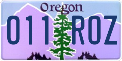 OR license plate 011ROZ