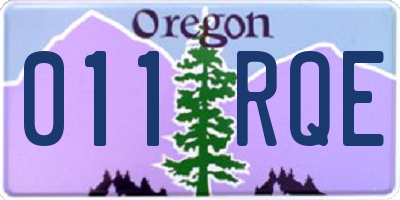 OR license plate 011RQE