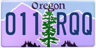 OR license plate 011RQQ