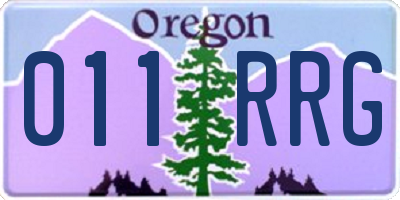 OR license plate 011RRG
