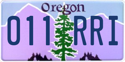OR license plate 011RRI