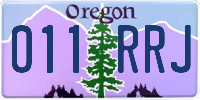 OR license plate 011RRJ