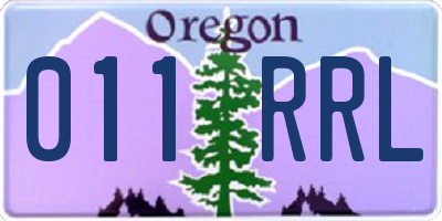 OR license plate 011RRL