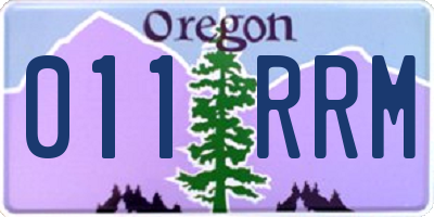 OR license plate 011RRM