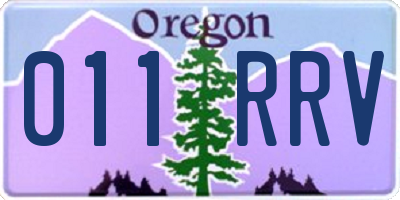 OR license plate 011RRV