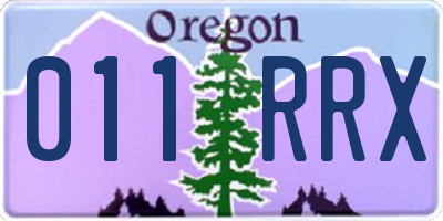 OR license plate 011RRX