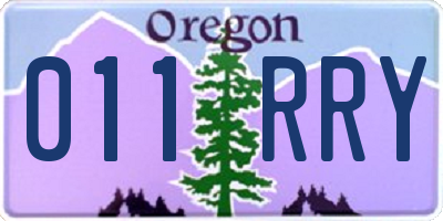 OR license plate 011RRY