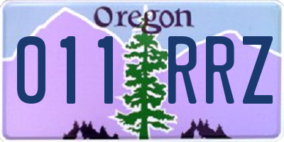 OR license plate 011RRZ