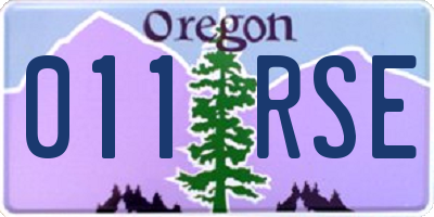 OR license plate 011RSE