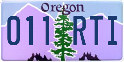 OR license plate 011RTI