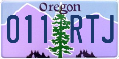 OR license plate 011RTJ