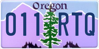 OR license plate 011RTQ