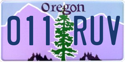 OR license plate 011RUV