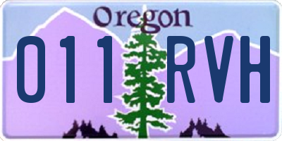 OR license plate 011RVH