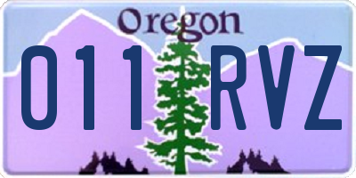 OR license plate 011RVZ