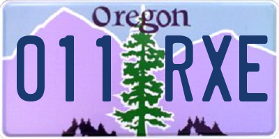 OR license plate 011RXE