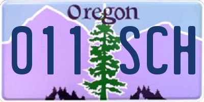 OR license plate 011SCH