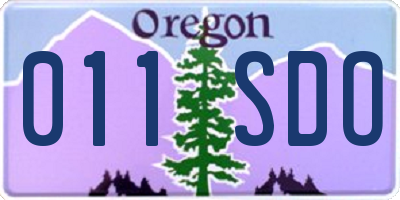 OR license plate 011SDO