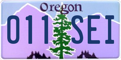 OR license plate 011SEI