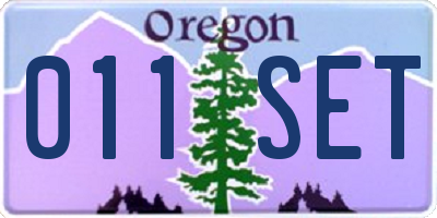 OR license plate 011SET
