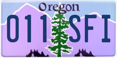 OR license plate 011SFI