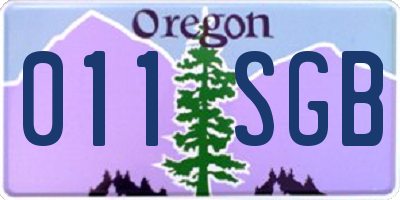 OR license plate 011SGB