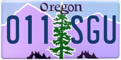 OR license plate 011SGU