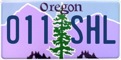 OR license plate 011SHL