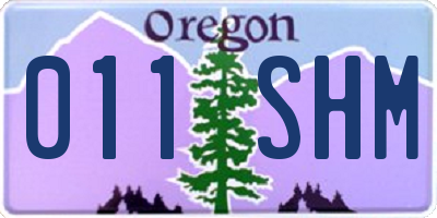 OR license plate 011SHM