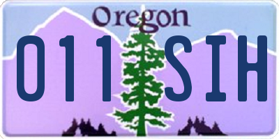 OR license plate 011SIH