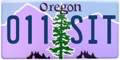 OR license plate 011SIT