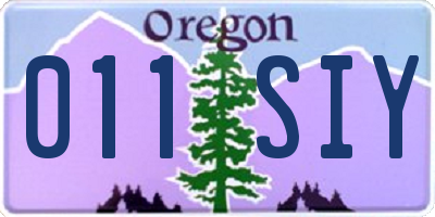 OR license plate 011SIY