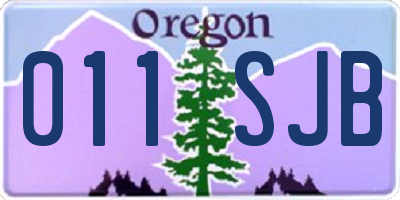 OR license plate 011SJB