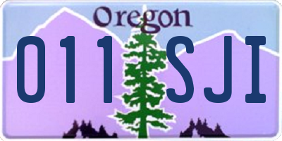 OR license plate 011SJI