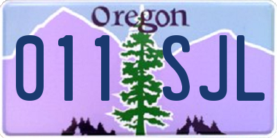 OR license plate 011SJL