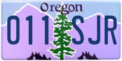 OR license plate 011SJR