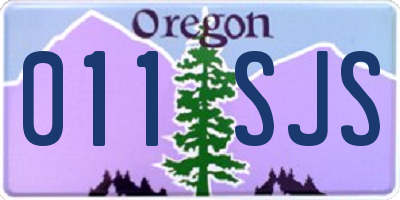 OR license plate 011SJS