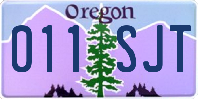OR license plate 011SJT