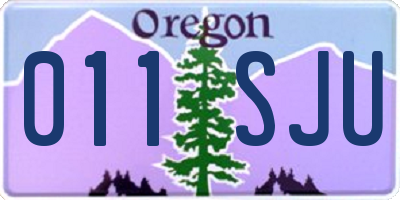 OR license plate 011SJU