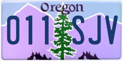OR license plate 011SJV