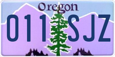 OR license plate 011SJZ