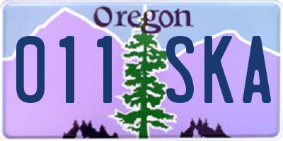OR license plate 011SKA