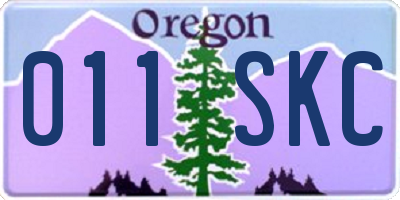 OR license plate 011SKC