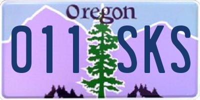 OR license plate 011SKS