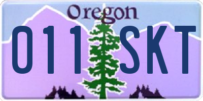 OR license plate 011SKT
