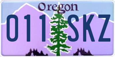 OR license plate 011SKZ