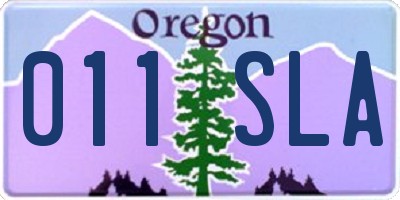 OR license plate 011SLA
