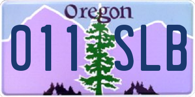 OR license plate 011SLB