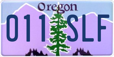 OR license plate 011SLF