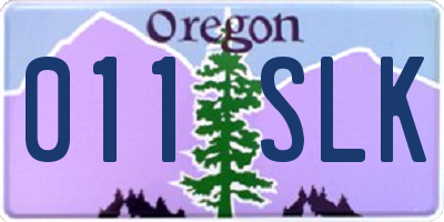OR license plate 011SLK